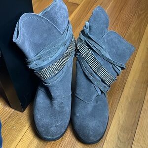 Gray Sparkle boots
